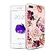 iPhone 7 Plus&8 Plus Case,Floral Pattern Clear TPU Case for iPhone 8 Plus (2)