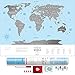 Deluxe Scratch Off World Map - Made From Premium Flexible Plastic - 31.5