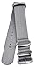 ArtStyle Watch Band with 1.5mm Thickness Quality Nylon Strap and Heavy Duty Brushed Buckle (Grey, 22mm)