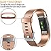 Wepro For Fitbit Charge 2 Bands, Replacement Accessories Bracelet Strap with Newest Colors for Fitbit Charge 2 HR, Rose Gold, Small