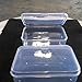 Feamos Plastic Transparent Storage Box Case with Lid Collection Container Pack of 2