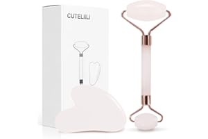 CUTELIILI Jade Roller for Face Care, Pink Guasha Tool for Face, Face Roller Skin Care to Reduce Wrinkles and Lifting