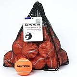 Gamma Bag of Pressureless Tennis Balls - Sturdy & Reuseable Mesh Bag with Drawstring for Easy Transport - Bag-O-Balls (18-Pack of Balls, Orange)