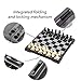 Magnetic Chess Set Brisk Learner - Portable and Educational Kids Adults Travel Toy Board Game - Foldable Table and 2 Cloth Bags Perfect for Storage and Traveling - Free Guide and Rules for Beginners