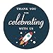 MAGJUCHE Space Thank You Stickers, Rocket Outer Space Birthday Party Favor Labels, 2 Inch, 40-Pack