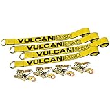 Set of Four 2" x 12' Loop Exotic Car Tie Down Straps With Ratchets