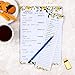Minimalmart Weekly Magnetic Meal Planner Notepad - Food Planning Organizer and Grocery List Pad, Premium 52 Pages, with Tear Away Perforated Shopping List