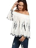 Floerns Women's Long Sleeve Off Shoulder Boho Blouse Top