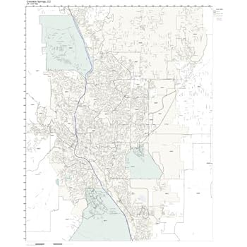 Amazon.com: Working Maps Zip Code Wall Map of Colorado Springs, CO Zip ...