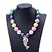 Bling Bling Chunky Bubblegum Necklace Unicorn Mermaid Fashion Beads and Bracelet Set for Girls (Unicorn Mermaid)