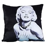 Custom Cotton Super Soft Short Plush Leaning Cushion Throw Pillow Covers Pillowslip Case,Size 17.7' x 17.7' Square ,Marilyn Monroe