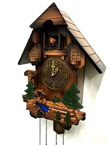 Rylai Vintage Wall Clock Handcrafted Wood Cuckoo Clock-N.DIM. 18x14.5 IN - Thumbnail 2