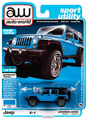 18 Jeep Wrangler Unlimited Rubicon Chief Blue With Flat Black Top Limited Edition To 7 516 Pcs 1 64 Diecast Model Car By Autoworld Awsp033 A Pricepulse