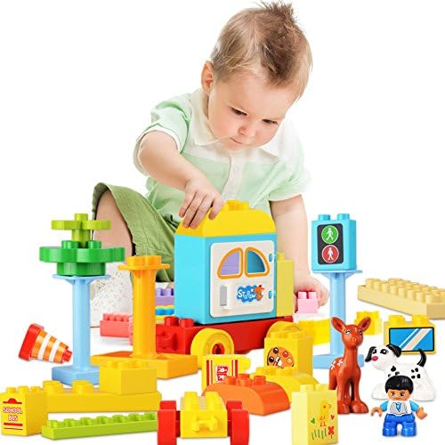 School Bus Building Kits Construction Toys STEM for Toddlers Age 2,3,4 Christmas New Year Birthday Gift Preschool Educational Toy (School bus)