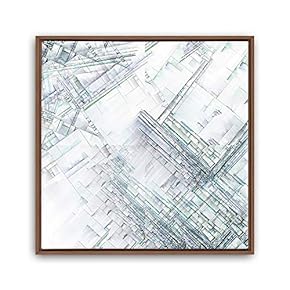 Framed Canvas Wall Art Leaves, Birds, Abstracts Canvas Prints Home Artwork Decoration for Living Room, Bedroom - 16x16 inches