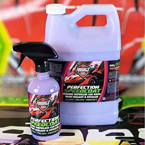 Pearl Nano Speedcoat **NO ADDED DYE** Amazing Shine, CERAMIC Spray Coating Waterless Car Wash Hydrophobic Top Coat Polish Polymer Paint Sealant Protection (4 Litres + Empty Bottle)