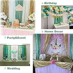 Eternal Beauty Mint Green Sequin Wedding Backdrop