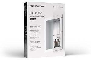 EZ-NICHES - USA - 11in X 16in - Ready Tile Niche Preformed Bathroom Recess It Shower Shampoo Shelf by EZ-NICHES