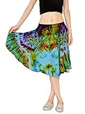 Orient Trail Women's Island Cruise Tie Dye Knee Length Skirt M/L Andaman Blue