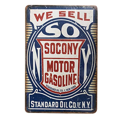 6 pcs Retro Vintage Tin Signs, Wall Metal Posters Plaques, Home Bar Garage Man Cave Decor, 8'x12'/20x30cm