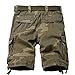 AKARMY Men's Camo Cargo Shorts Outdoor Multi-Pocket Cotton Casual Shorts with No Belt 8062 C34 Retro Camo Thin 38