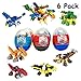 6 Pack Dinosaur Toy| Mini Building Blocks Dino STEM Toys|2 in 1 Surprise Egg with 52Pcs Building Bricks Toys. Party Favor for Kids, Goodie Bags, Birthday, Carnival Prize, Easter, BOYS, Girls, Toddlers