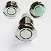 X-Haibei 1 Latching Push Button Power Switch 16mm 12v LED Stainless Steel Waterproof Green