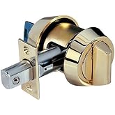 Mul-T-Lock MT5+ Hercular Single Cylinder deadbolt w/Thumb Turn - Bright Brass