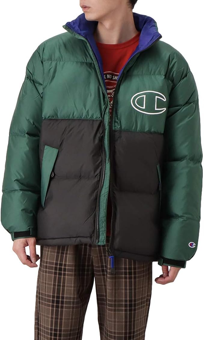 Amazon Champion チャンピオン ダウンジャケット ダウン ジャケット アウター メンズ カラー切替ダウンジャケット バイカラー ブランド ロゴ C3 S607 コート ジャケット 通販