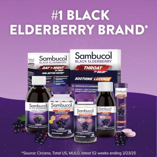 Sambucol Black Elderberry Syrup - Original Formula - 7.8 Fl Oz, 2 Pack | Black Elderberry Liquid, Immune Support for Kids and Adults, High Antioxidants, Gluten Free