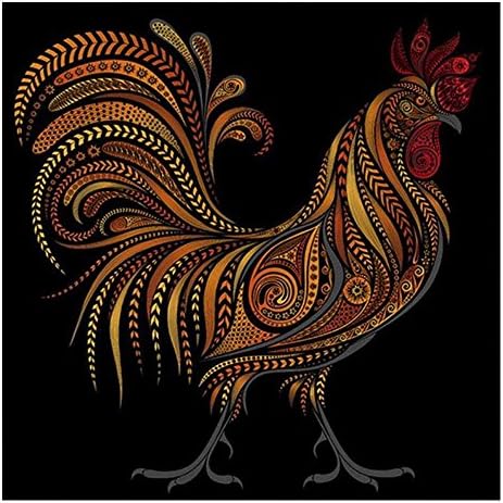 5D DIY Diamond Painting Rhinestone Pictures Of Crystals Embroidery Kits Arts, Crafts &amp; Sewing Cross Stitch Rose Glass cover (Chicken)