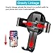 Gravity Car Phone Mount, iVoler Hands Free Auto Lock One Handed Air Vent Cradle Auto Release Cell Phone Holder One-Handed Design Compatible iPhone Xs MAX X 8 7 6 Plus Samsung S9 S8 S7 Note Black
