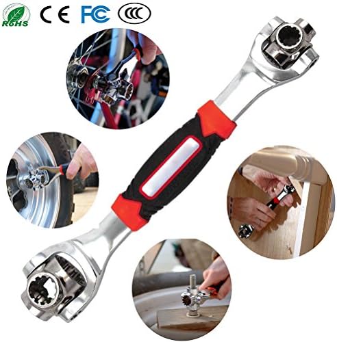 Tiger Wrench 48 in 1 Tools Socket Works with Spline Bolts Torx 360 Degree 6-Point Universal Furniture Car Repair