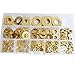 Flat Brass Washer M2 M3 M4 M5 M6 M8 M10 M12 M14 Assortment Kit,325pcs