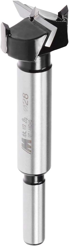 uxcell Forstner Drill Bit, 28mm Diameter, 8mm x 30mm Shank