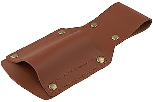 Leather Axe Case and Hammer Holder with Metal Buckle, 17 x 9 cm Portable Waist Holster for Outdoor Adventures, Compatible wit