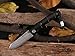 Cool Hand 4.25'' VG10 Damascus Pocket Folding Knife, Natural Ebony Handle in Bamboo Style, Bead and Lanyard Included (Damascus/Ebony 2)