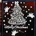 SWORNA Holiday Series SN-62 Merry Christmas Tree Angel Snowflakes Removable Vinyl DIY Wall Window Door Mural Decal Sticker for Retail Store/Coffee House/Restaurant/Supermarket/Dress Shop 44
