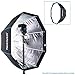 Neewer 31.5 inches /80 centimeters Portable Octagonal Umbrella Softbox for Studio Flash, Speedlite, with White Diffuser and Carrying Bag for Portrait Product Photography (Black/Blue)