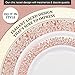 120PCS Stunning Lace Design Rose Gold Plastic Plates | Class Up Any Wedding, Birthday or Event With Our Rose Gold Disposable Plates | Rose Gold Party Plates | Rose Gold Plates Party Supplies