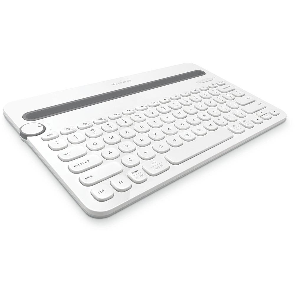 Logitech K480 Wireless Multi-Device Keyboard for Windows, QWERTZ German Layout - White