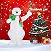 Fashionlite Christmas Inflatable Polar Bear 8ft Xmas Blow Up Bear Led Lighted Inflatable with Gift Box for Indoor Outdoor Holiday Yard Decorations