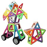 Innoo Tech Magnetic Building Blocks, Magnet Building Tiles Kits, 76+1 Pieces, ABS Plastic, Instruction Booklet Included, Construction Stacking Toys, Creative and Educational Gift for Kids