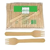 Perfect Stix Green Fork 158-250ct Disposable Wooden Forks (Pack of 250)