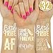 xo, Fetti 32 Bride Tribe Metallic Tattoos | Bachelorette Party Decorations, Bridesmaid Favor + Bride to Be