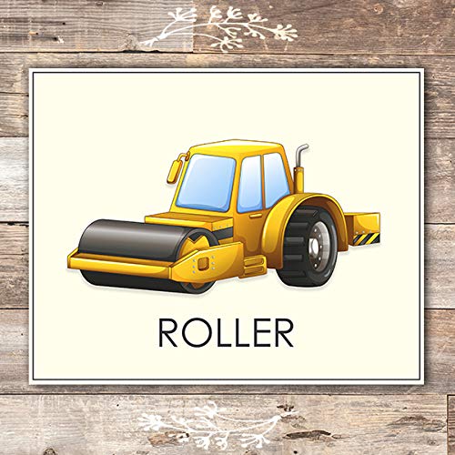 Boys Trucks - Art Prints (Set of 6) - Unframed - 8x10s | Construction Wall Decor