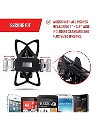 Soporte de teléfono para motocicleta o bicicleta   por TACKFORM [abrazadera rápida] solución de montaje resistente para teléfonos de hasta 3.5 in de ancho. Funciona en todas las barras de 6 a 1.5 in de diámetro.