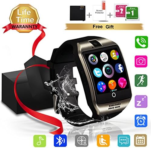 Bluetooth Smart Watch with Camera Touchscreen,Waterproof Smartwatch Unlocked Phone Watchs with SIM Card Slot, Smart Wrist Watch Compatible with Android iPhone X 8 7 6 5 Plus