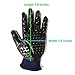 ToHa Pet Grooming Gloves for Dogs Cats Horses with Long Short Fur, Left and Right Enhanced 5 Finger Pet Hair Remover Mitt, Gentle Massage Tool (Navy Blue, 1 Pair)