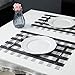 DOLOPL Placemats Buffalo Check Black and White Placemats Farmhouse Buffalo Plaid Place Mat Set of 6 Easy to Clean Wipeable Placemats for Dining Kitchen Table Spring Summer Decorations